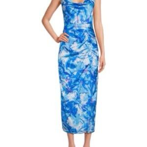 NWT MILLY Lillana Brushstroke Floral Midi Dress - Size 0